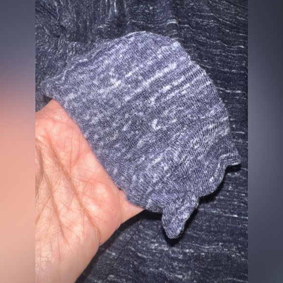 Kut From the Kloth Navy Blue Marled Layered Sweater Top Made in USA size XL EUC - Picture 3 of 5